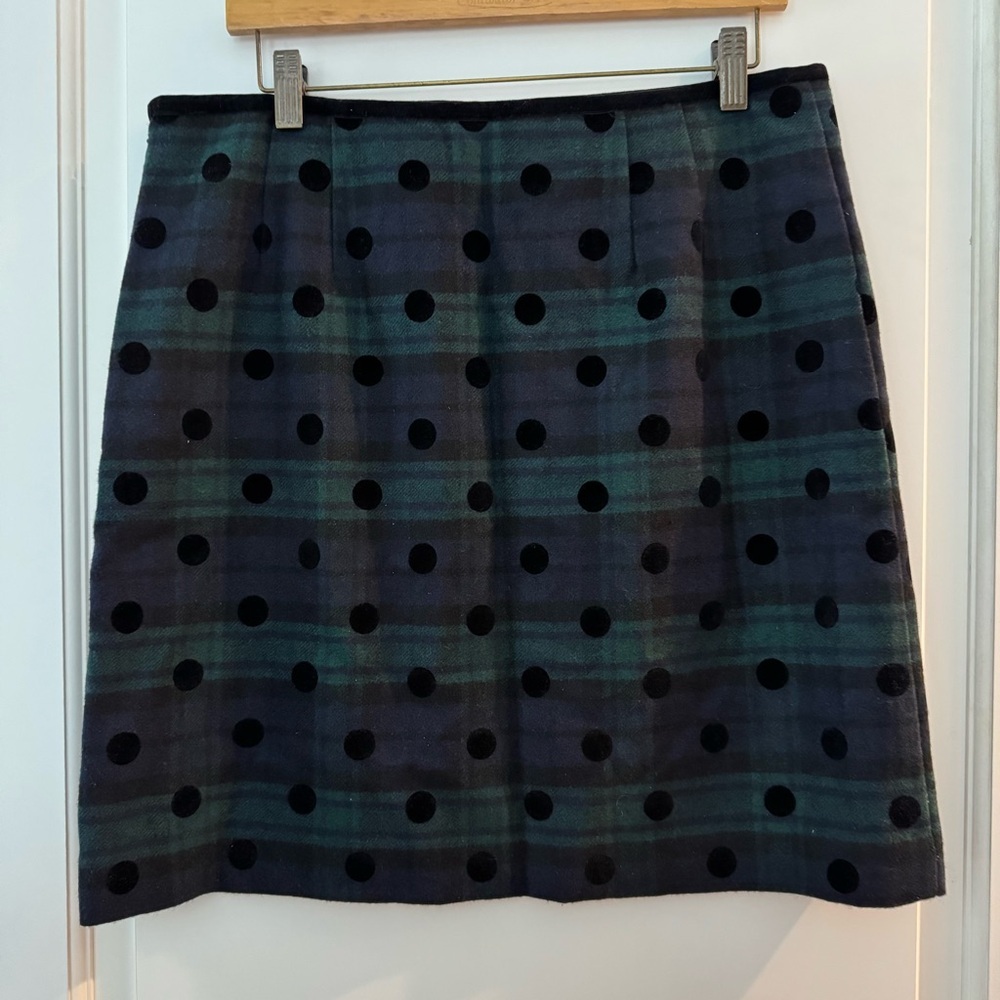 NWT Talbots 12P BLACK WATCH PLAID A-LINE SKIRT Wool blend. - Picture 4 of 9